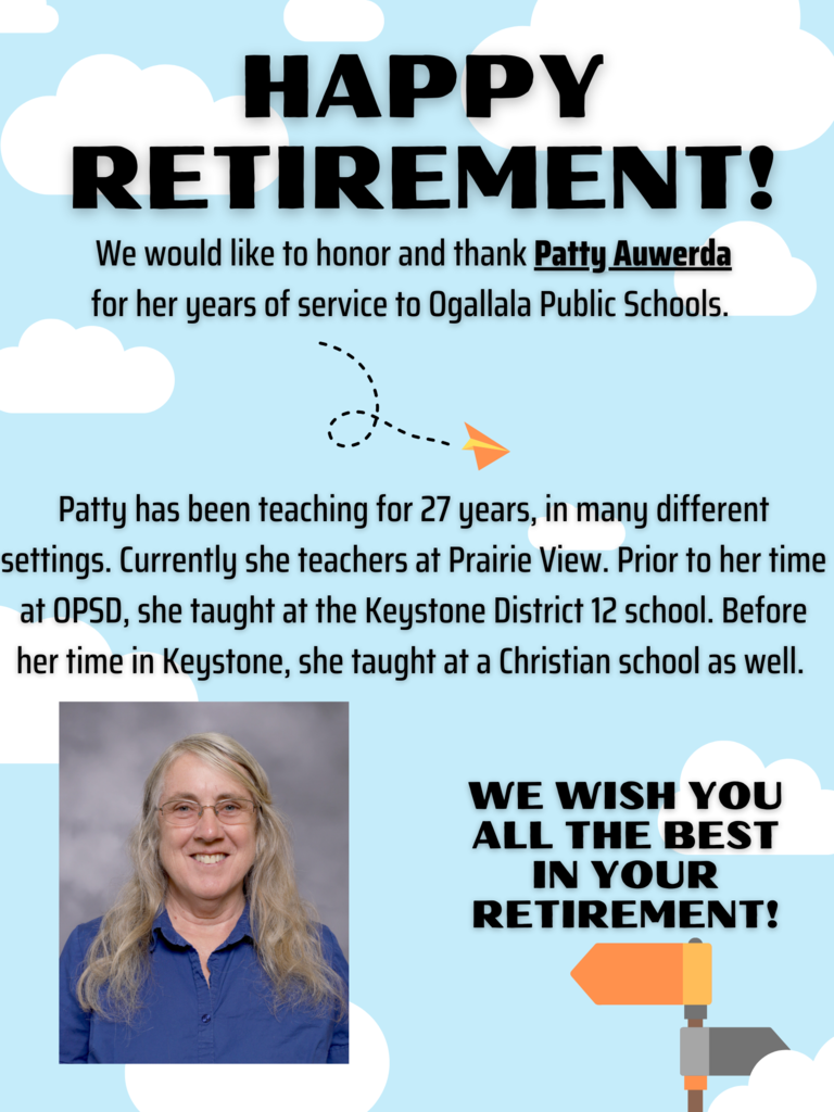 Patty Auwerda retirement announcement. 
