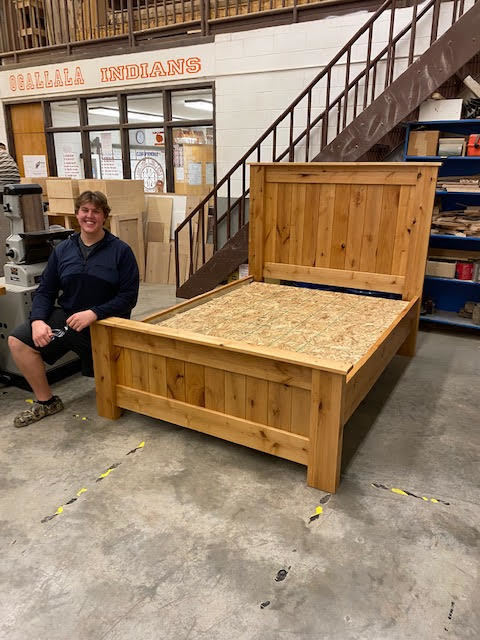 trevor with his bed frame
