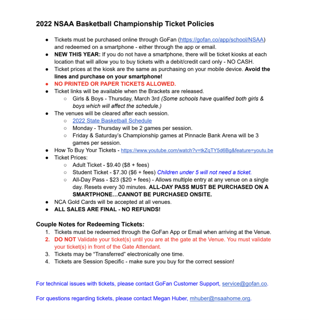 ticket buying information for state basketball