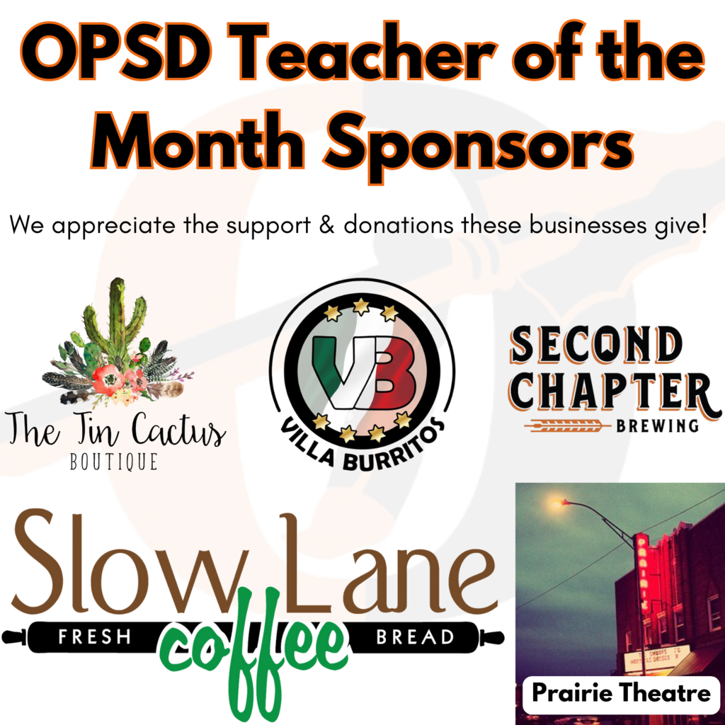 teacher of the month sponsors